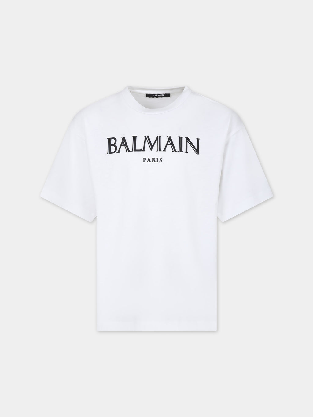 T-shirt bianca per bambini con logo